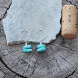Amazonite stack earrings on sterling ear wires