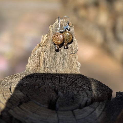 Bronze coin earrings