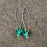 Handcrafted Czech glass beaded earrings