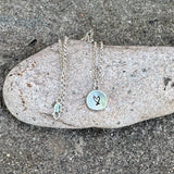 Stamped heart pendant necklace