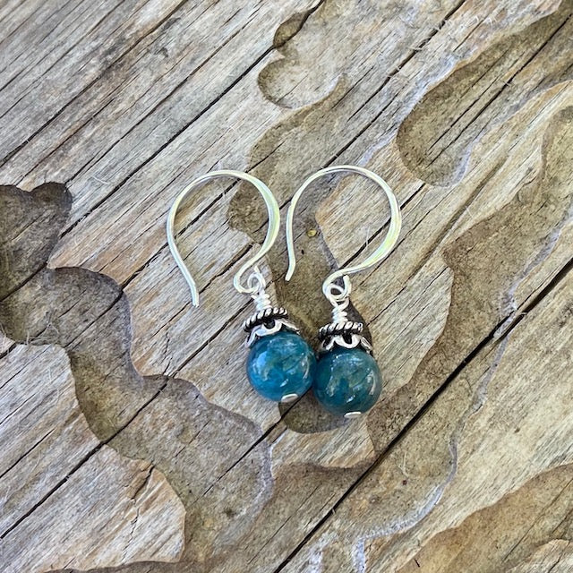 Apatite rounds earrings