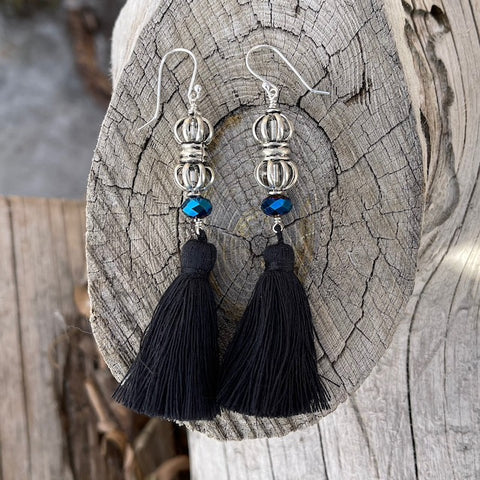Colorful tassel earrings