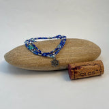 Think Snow stretch necklace or triple wrap bracelet