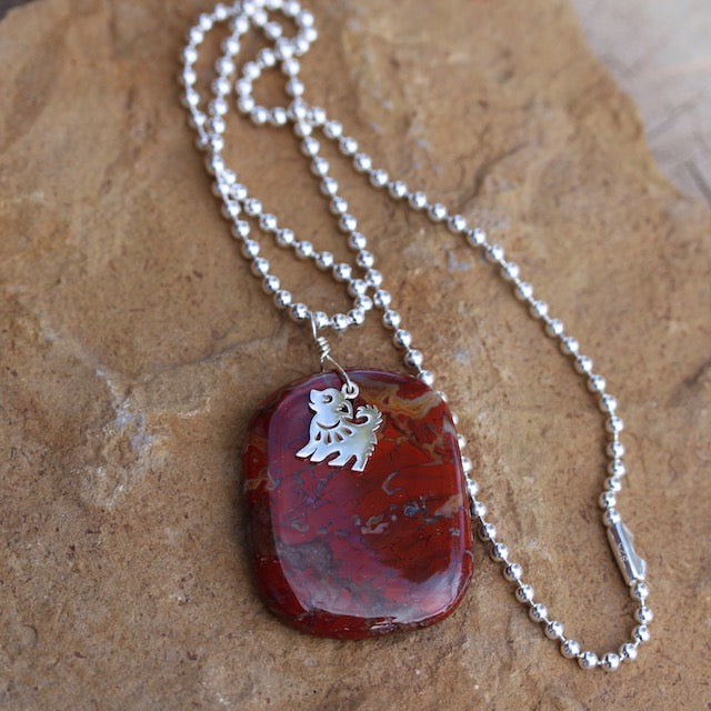 Red Agate Pendant Necklace | Classy Women Collection
