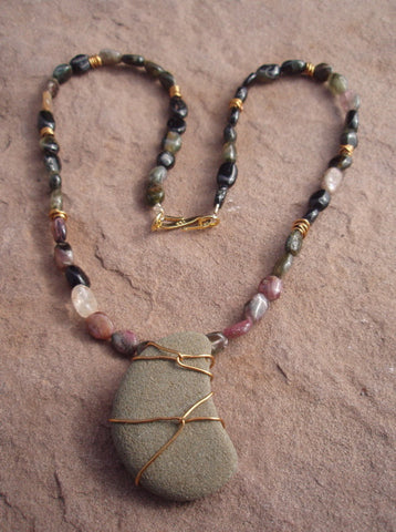 Selkirk moon stone pendant necklace