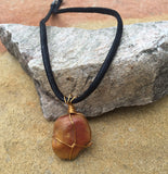 Durango trails necklace with wire wrapped stone pendant for men or women